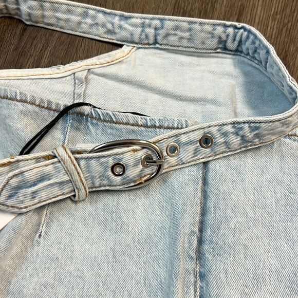 WEWOREWHAT Denim Cut Out Mini Skirt M - Picture 8 of 12
